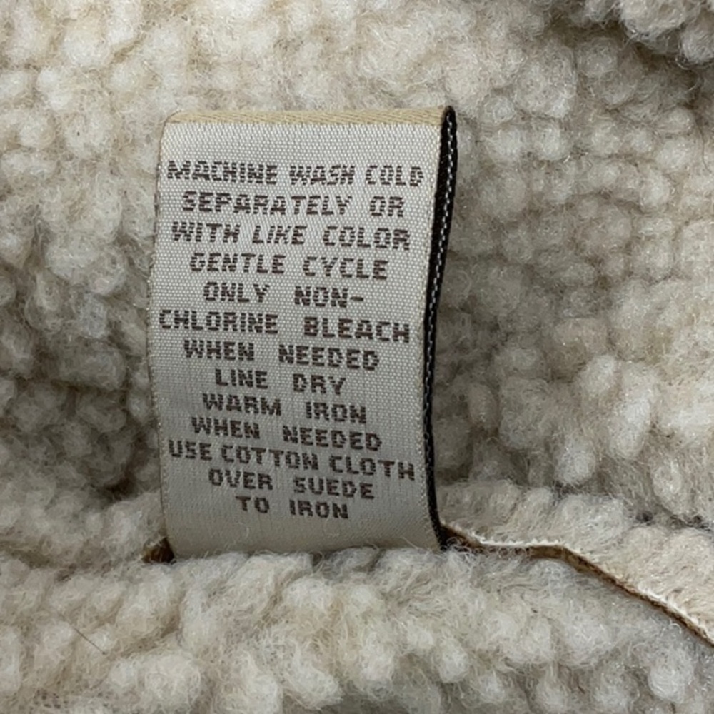 Ruff Hewn women’s suede/faux shearling vest, size large - Picture 8 of 9